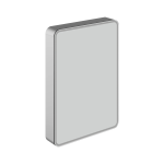 Round corner slim LED lighting mirror cabinet – anti-fog, high-end anodized aluminum frame, home decoration custom - View 5