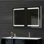 Smart LED mirror cabinet, anti-fog, light touch control, easy installation, can be equipped with a charging plug - View 1