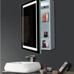 Slim LED Illuminated Mirror Cabinet – Anti-Fog, Aluminum Frame, for Contemporary Bathrooms - View 2