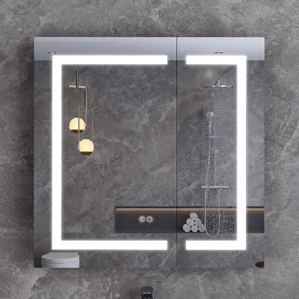 LED Mirror Medicine Cabinet with Defogger & USB Charging Port – Stay Connected & Fog-Free