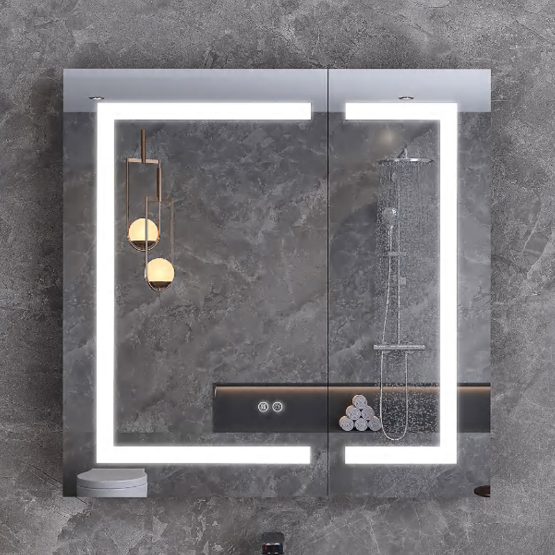 LED Mirror Medicine Cabinet with Defogger & USB Charging Port – Stay Connected & Fog-Free