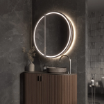 Backlit LED Bathroom Mirror Cabinet – 360° Soft halo Glow, No Glare for Makeup & Shaving - View 1