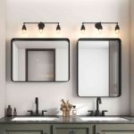 Black bathroom mirror, wall-mounted, aluminum alloy frame, tempered lens not too strong, easy to install, customizable - View 1
