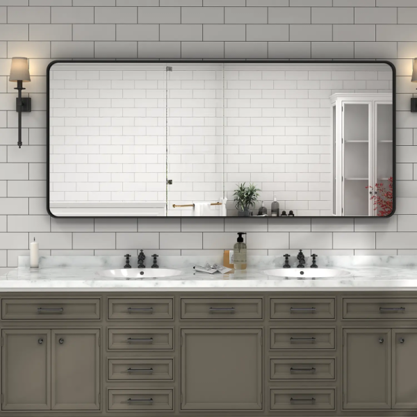 LED Bathroom Mirror, Anti-Fog, Dimmable, Add-On Bluetooth Speaker, Touchless Switch, Easy Installation