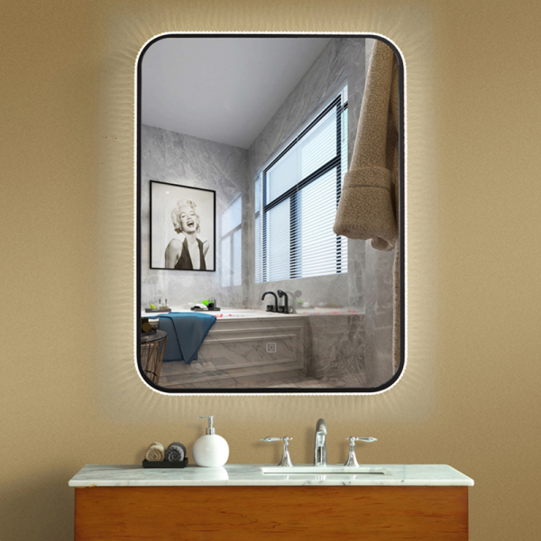 Smart LED Vanity Mirror, Add Bluetooth Speaker, Hand-Swipe Activation, Anti-Fog, Customizable Size