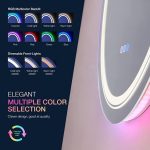 Ultra-Thin Frameless LED Bathroom Mirror with Anti-Fog & Memory Function - View 3