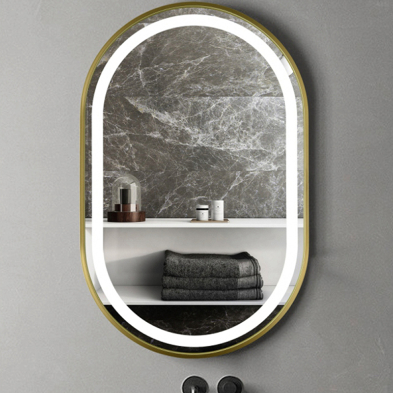 Modern LED Bathroom Mirror, Optional Bluetooth Audio, Hand-Swipe Sensor, Front & Backlit, UL Listed
