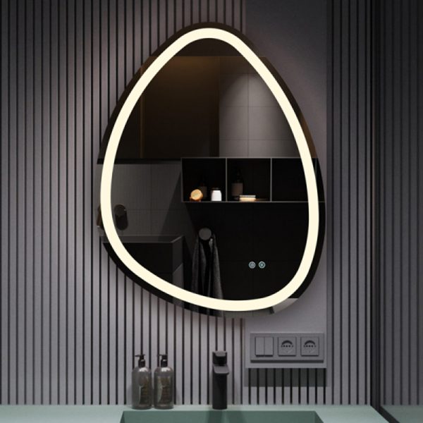 Modern LED Bathroom Mirror with Optional Bluetooth Speaker, Hand-Swipe Sensor, Dimmable, Anti-Fog