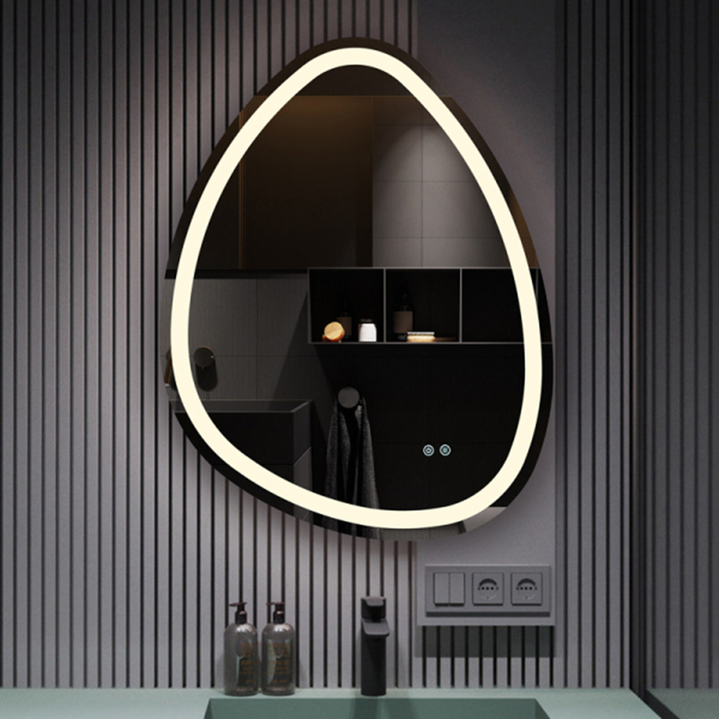 Modern LED Bathroom Mirror with Optional Bluetooth Speaker, Hand-Swipe Sensor, Dimmable, Anti-Fog