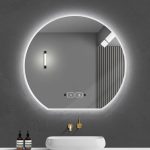 Bathroom Mirror with LED Lights, Bluetooth Music Upgrade, Hand-Sensing Switch, Front & Backlit, Easy Mount - View 1