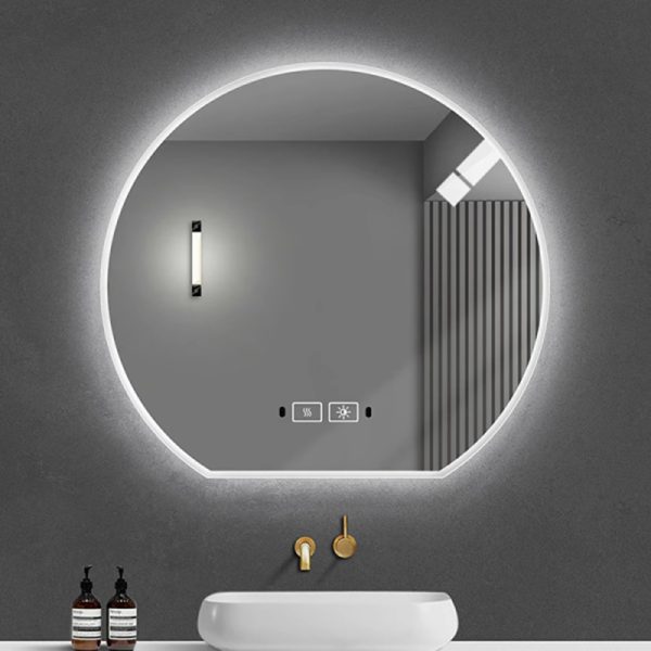 Bathroom Mirror with LED Lights, Bluetooth Music Upgrade, Hand-Sensing Switch, Front & Backlit, Easy Mount
