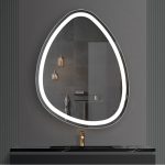 Modern LED Bathroom Mirror with Optional Bluetooth Speaker, Hand-Swipe Sensor, Dimmable, Anti-Fog - View 2