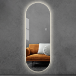 HD wall mounted full length mirror with hidden LED lighting simple wall mirror - View 2