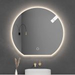 Bathroom Mirror with LED Lights, Bluetooth Music Upgrade, Hand-Sensing Switch, Front & Backlit, Easy Mount - View 2