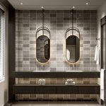 High-end Commercial Mirror with LED Light and Heating – Customizable Sizes, Black Wrought Iron Hanging Mirror - View 3