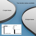 Black full-length mirror, bedroom dressing mirror, wall-mounted, can be installed behind the door, door mirror - View 4