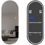 HD wall mounted full length mirror with hidden LED lighting simple wall mirror - View 4