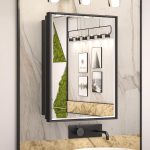 Recessed Medicine Cabinet Mirror – Flush Mount, Shaver Socket, Adjustable Glass Shelves - View 1