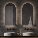 Modern LED Bathroom Mirror with Optional Bluetooth Speaker, Hand-Swipe Sensor, Dimmable, Anti-Fog - View 1