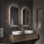 Modern LED Bathroom Mirror with Optional Bluetooth Speaker, Hand-Swipe Sensor, Dimmable, Anti-Fog - View 2