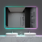 Dimmable Backlit Bathroom Mirror with Bluetooth Speaker – Create a Relaxing Ambience - View 2