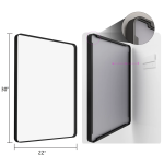 Wall-mounted bathroom mirror – black frame, aluminum alloy, simple and stylish, easy to install - View 4