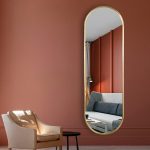Decorative Arched Full Length Mirror – Boho/Scandinavian Style Floor Mirror for Hallway - View 1