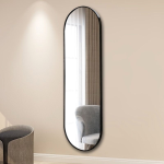 Decorative Arched Full Length Mirror – Boho/Scandinavian Style Floor Mirror for Hallway - View 2