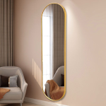 Decorative Arched Full Length Mirror – Boho/Scandinavian Style Floor Mirror for Hallway - View 4