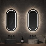 Simple Wall-Mounted Mirror with Soft LED Light - View 1
