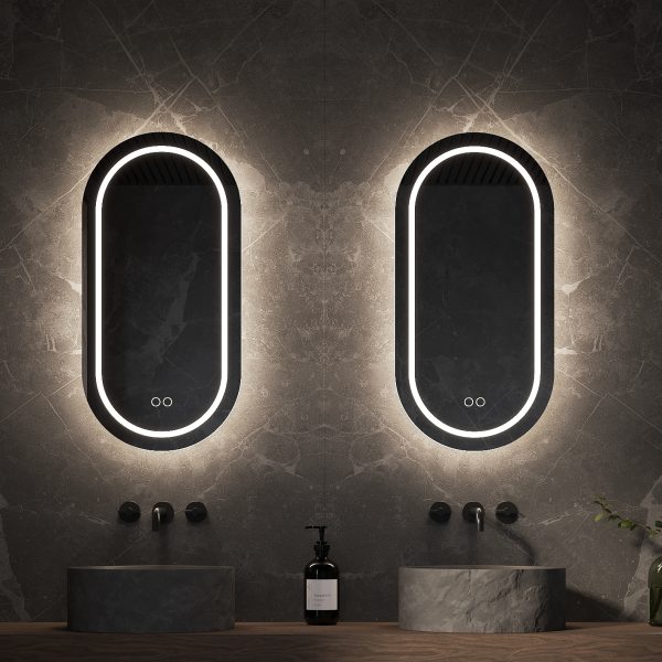 Simple Wall-Mounted Mirror with Soft LED Light