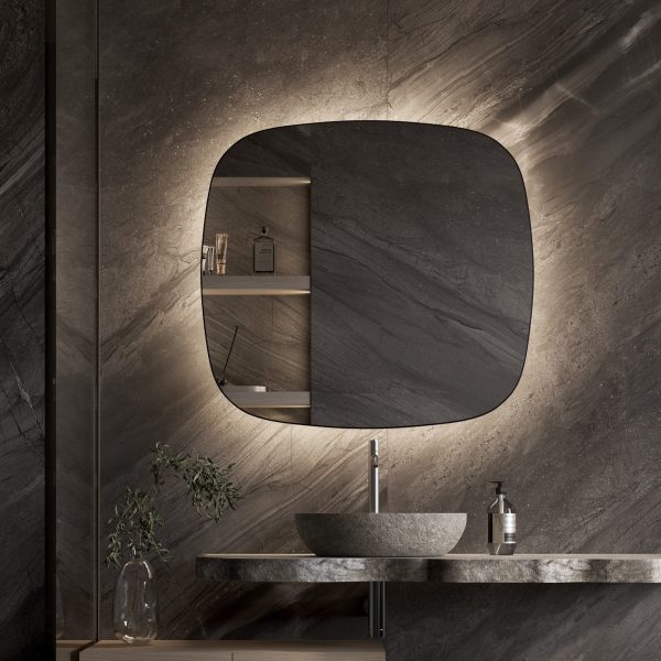 Lighted Vanity Mirror for Bathroom, Optional Bluetooth Audio, Hand-Swipe Control, Anti-Fog, Easy Install