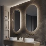 LED Bathroom Mirror with Front & Backlit, Bluetooth Music Compatible, Hand-Sensing Switch, Dimmable - View 2
