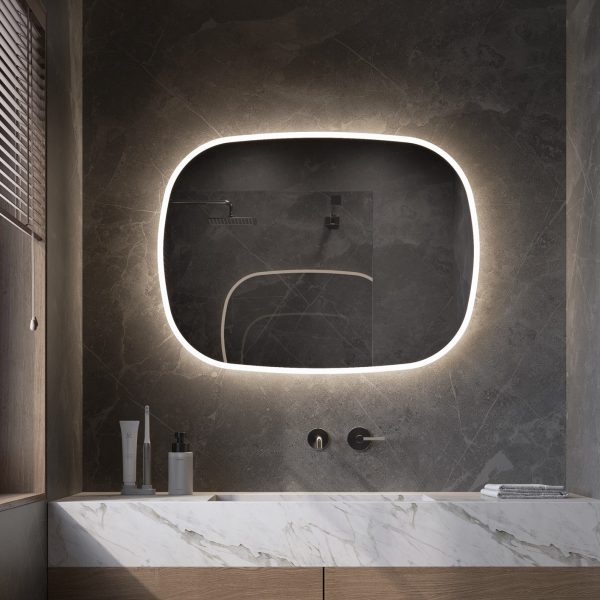 Mirror Medicine Cabinet with Built-In LED Lights