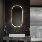 Bathroom Mirror with LED Lights, Upgrade to Bluetooth Audio, Hand-Sensing Control, Dimmable, Shatter-Proof - View 1