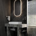 Bathroom Mirror with LED Lights, Upgrade to Bluetooth Audio, Hand-Sensing Control, Dimmable, Shatter-Proof - View 2